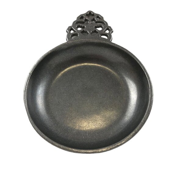 Carson Pewter Porringer Flat Decorative Handle Trinket Dish Tray Vintage Decor - Picture 2 of 10